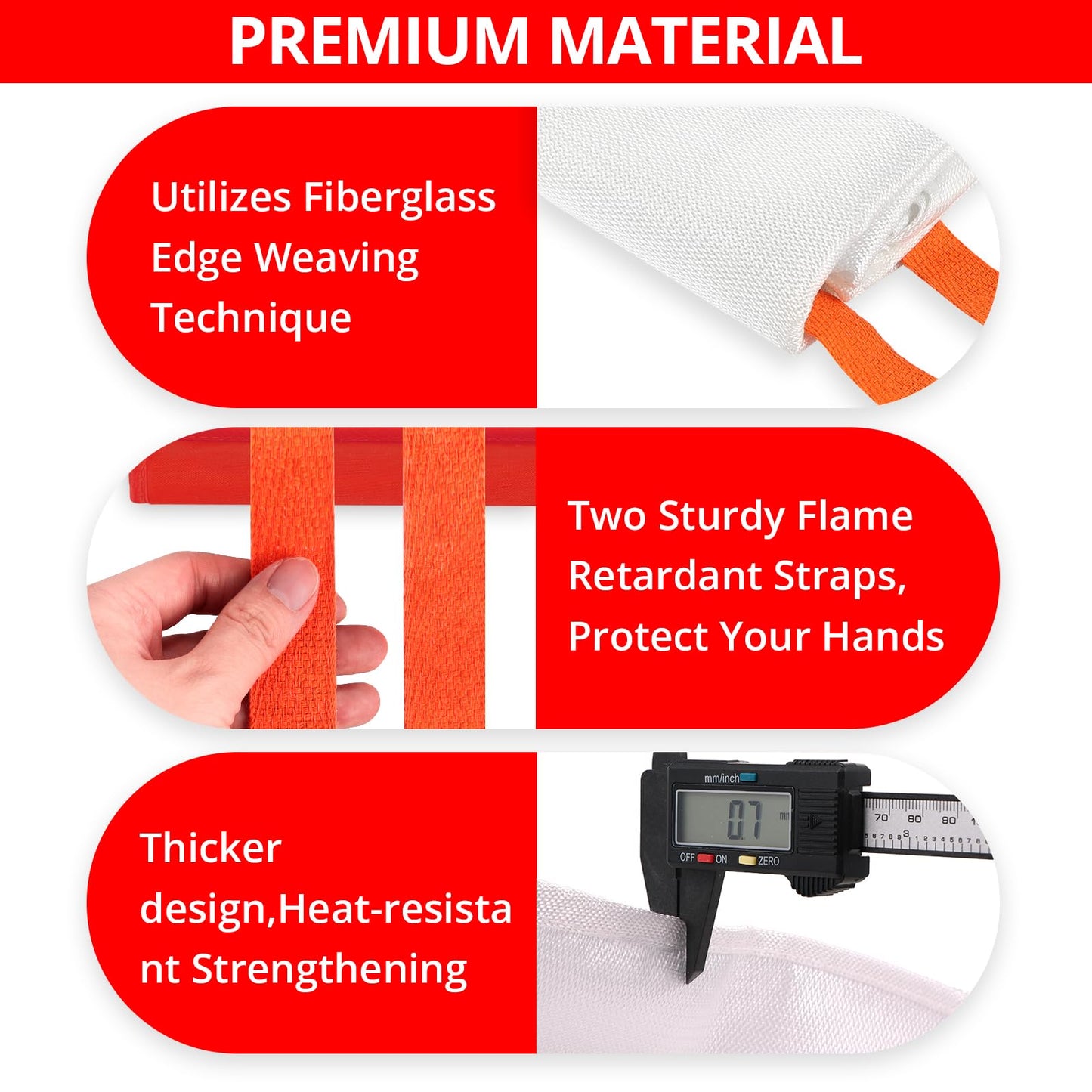 SecuCaptain Emergency Fire Blanket for Home and Kitchen - 20 Pack 40"x40" Flame Suppression Fiberglass Fire Blankets for House Camping Car Warehouse Office Emergency Survival Safety