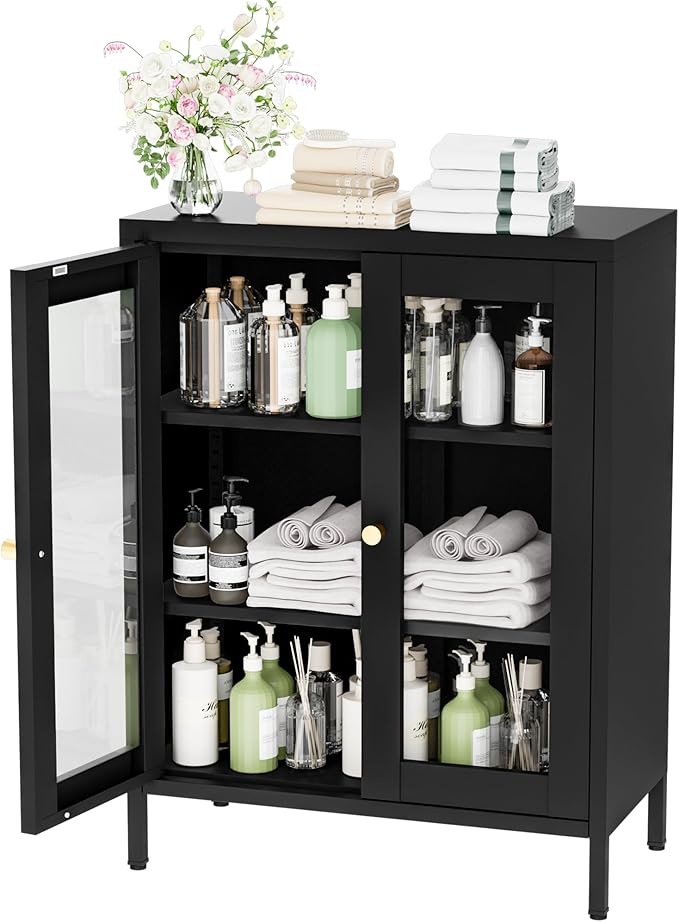 YAUWOH Metal Bathroom Cabinet