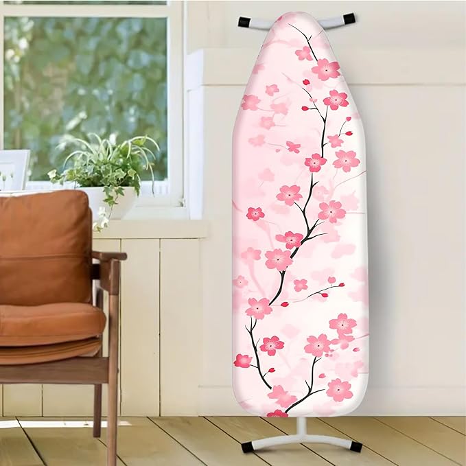 Nuxovilar Pink Cherry Blossom Pattern Ironing Board Cover, 15 * 54inch