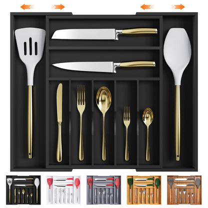 Kitchen Silverware Drawer Organizer and Storage Cabinet Utensil Rack Bathroom Counter Vanity Extra Large Big Cooking Drawer Organizers Countertop Pantry Storage Cabinet Best Kitchen Must Haves 2025