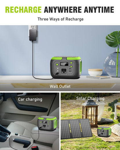 200W Portable Power Station, SinKeu 42000mAh Solar Generator With 110V AC Outlet, DC, USB C, USB QC3.0, 155Wh Backup Battery Pack Power Supply for Camping Essential Road Trip Home Outdoor Emergency
