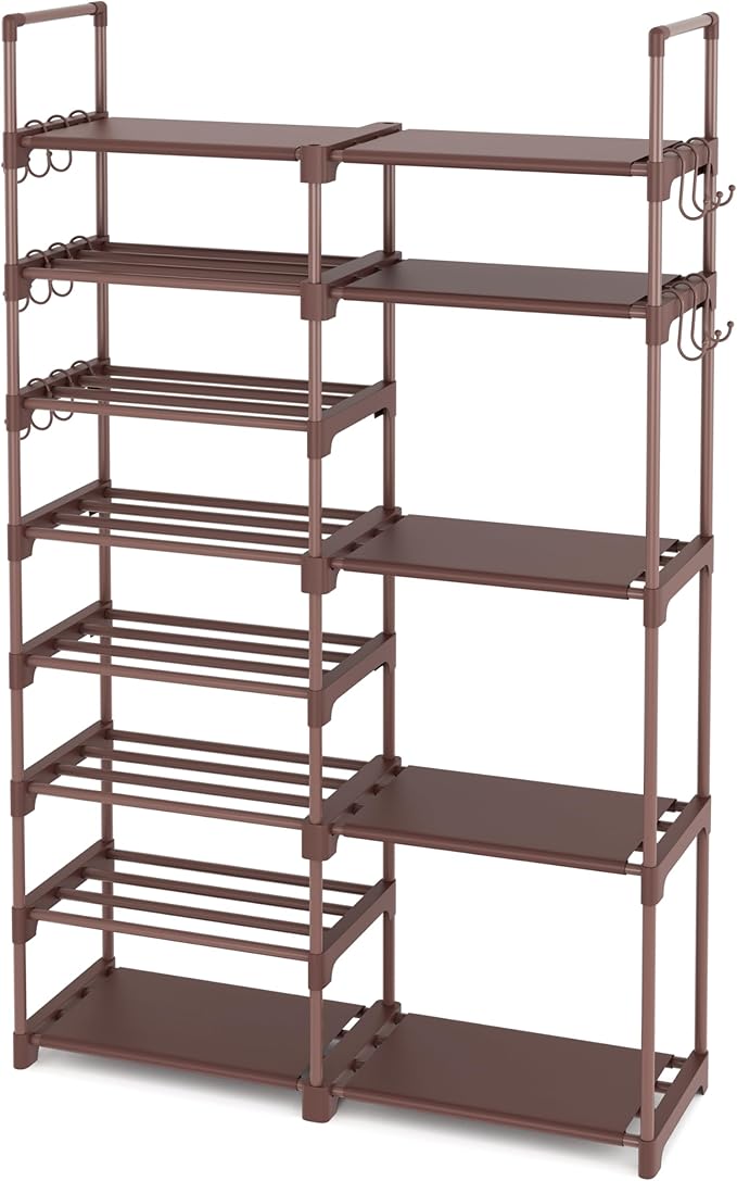 ROJASOP Shoe Rack Organizer, 8-Tier Metal Shoe Rack