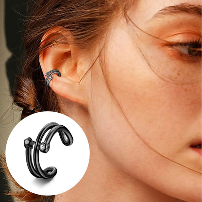 YADOCA 16Pcs Ear Cuff Set Damen Ohrmanschette Ohrringe Earcuffs Set Helix Knorpel Clip auf Wickelohrring Fakepircings Ohr Cuffs Ohrklemme Gold/Silber/Schwarz/Roségold