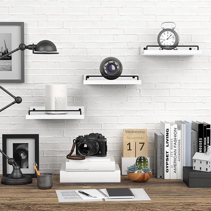 RYOFOBETTO Small Floating Shelf, 6X9 Inches Farmhouse Wall Shelves