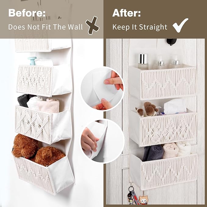 ANTIS'S HOME Over The Door Organizer Boho Bedroom Decor Nursery Storage