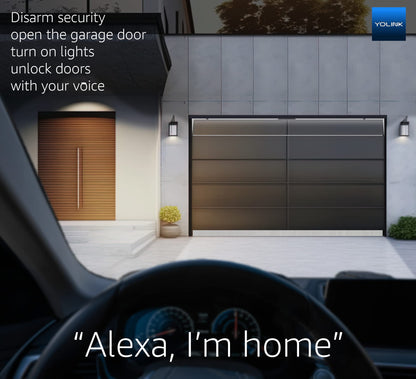 Smart Garage Door Kit with YoLink Hub - YoLink 1/4 Mile World's Longest Range Garage Door Controller and Wireless Sensor Compatible with Alexa IFTTT