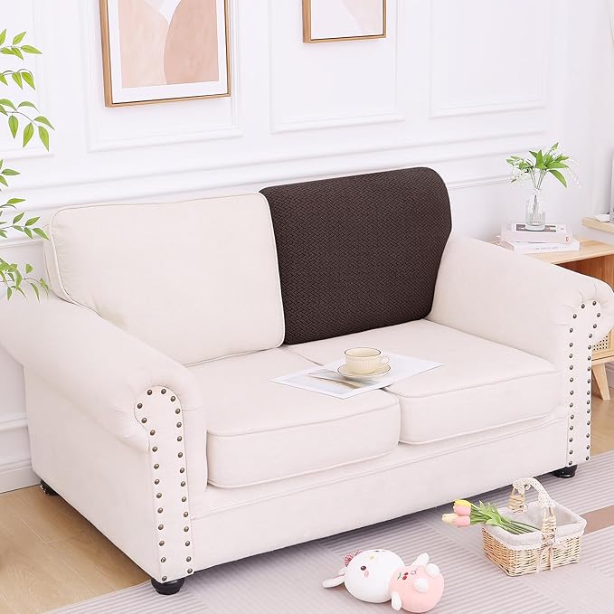 Smiry Waterproof Couch Cushion Covers, Stretch Jacquard Thick Sofa Cushion
