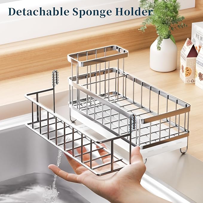 Consuemst Sponge Holder for Kitchen Sink
