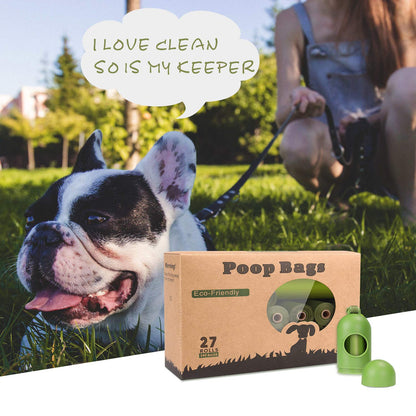 Dog Poo Bags - 540 Counts Biodegradable Poop Waste Bag Refill Rolls for Dogs include 1 Adjustable Dispenser | Scented