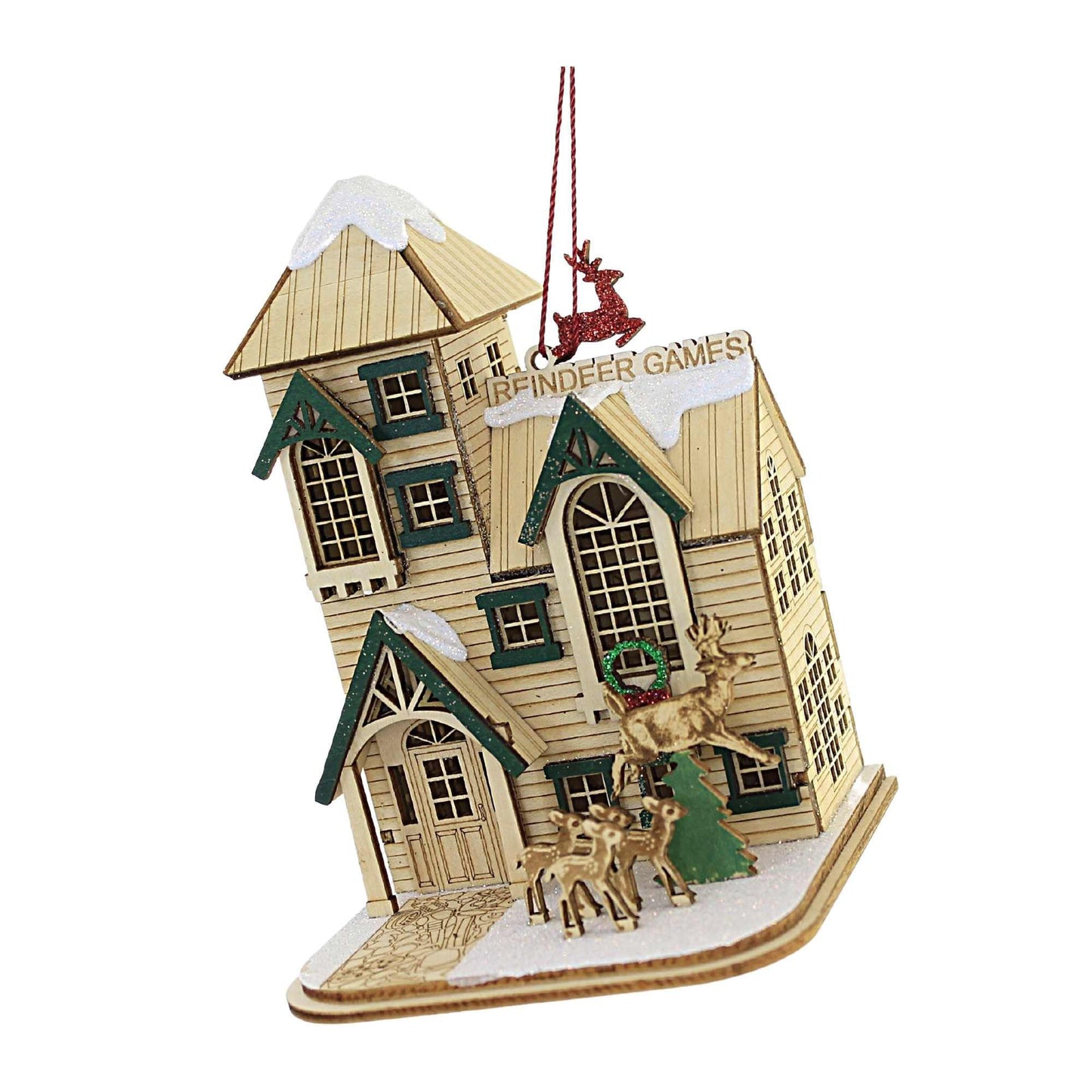 Old World Christmas Reindeer Games Ornament, 5.5-inch Height, Christmas, Home Décor, Holiday Tradition