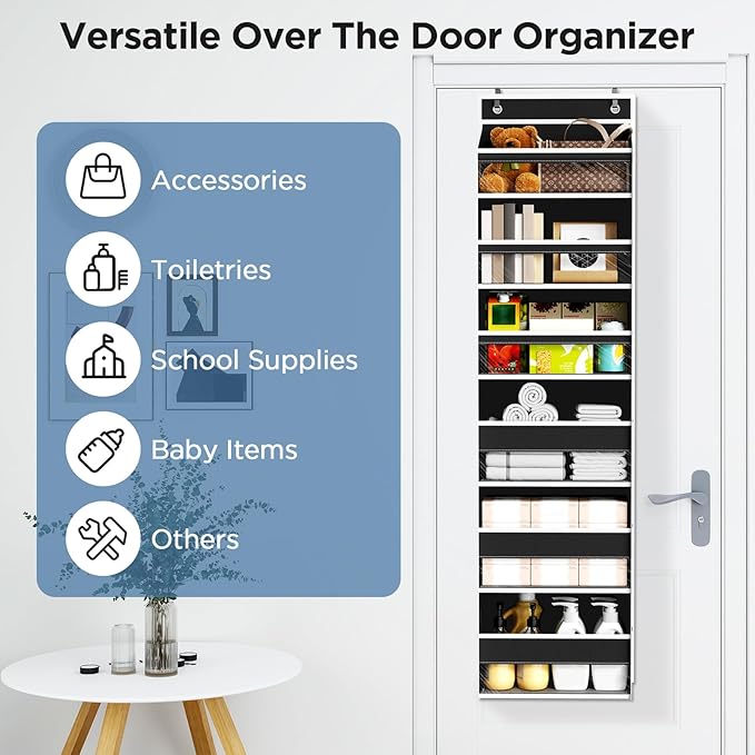 Over The Door Organizer, 6 Shelf Door Hanging Organizers