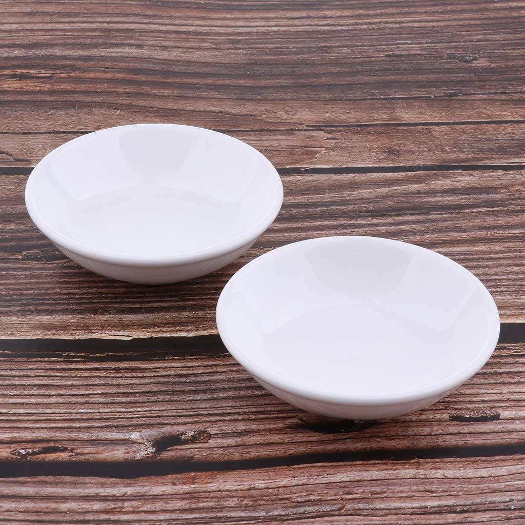 dailymall 2 Pcs 3.8 Inch Round Replacement Ceramic Dish For Electric Burner Warmer