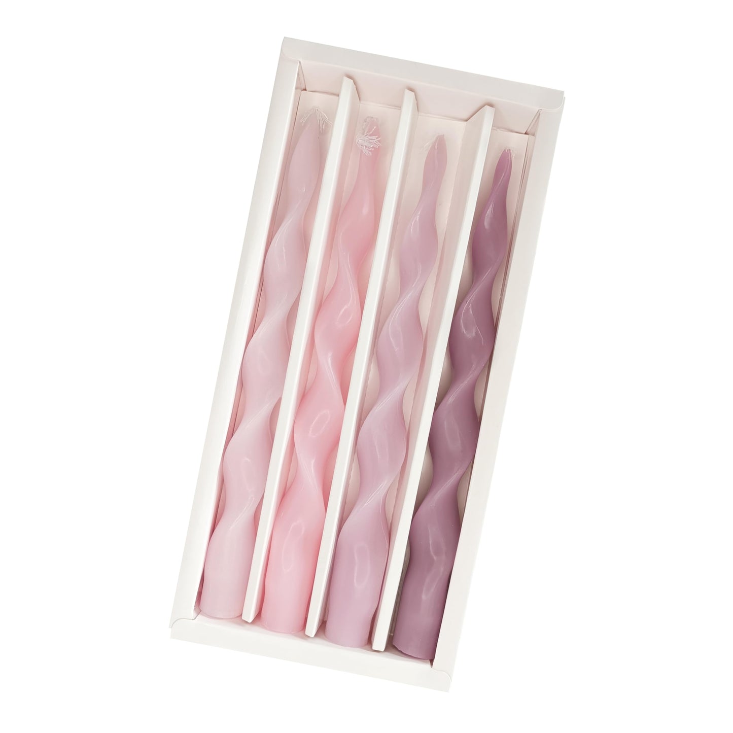 Taper Candle Pink Gradient Spiral Candlesticks Tall Tapered Candles Twisted Candlesticks Twirl Candle for Dinner Table Decor Party Wedding