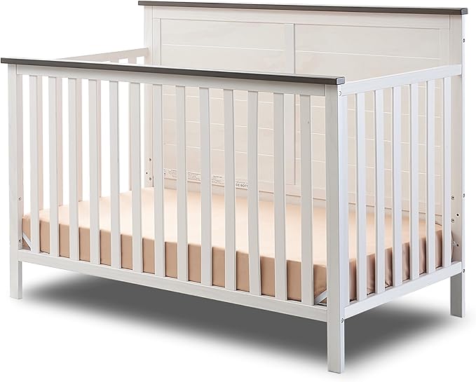 Sorelle Furniture Ashley Crib, Classic 4-in-1 Convertible Pannel Crib, Baby
