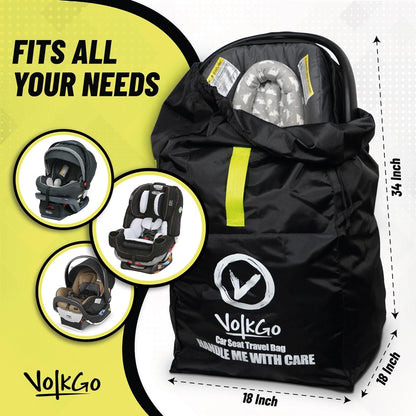 V VOLKGO Car Seat Bags for Air Travel for Airplane, Easy Carry Durable Seat Gate Check Bag, Carseat Cover, Carseat Case, Car Seat Cover for Airplane Travel, Stars, Standard