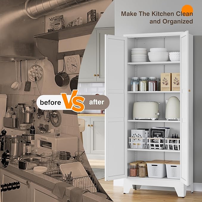 Yizosh Metal Pantry Cabinet,