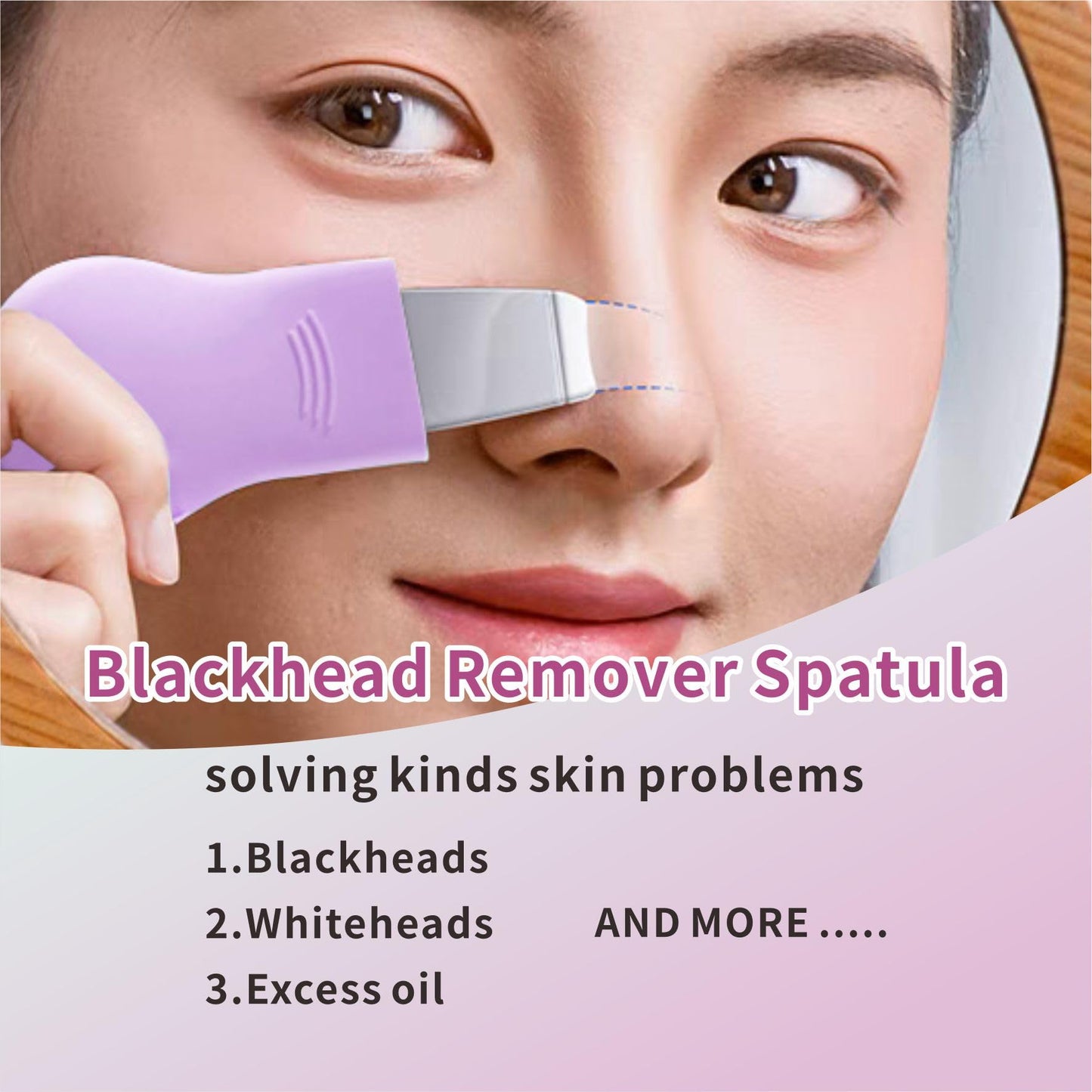 REVEX Silicone Nose Blackhead Remover Tool Set,Blackhead Scraper Tool,2Pcs Pore Cleaning Brush, Face Scrubber Skin Spatula, Pore Scrubber for Deep Cleansing,Face Exfoliator Scrubber for Women Men
