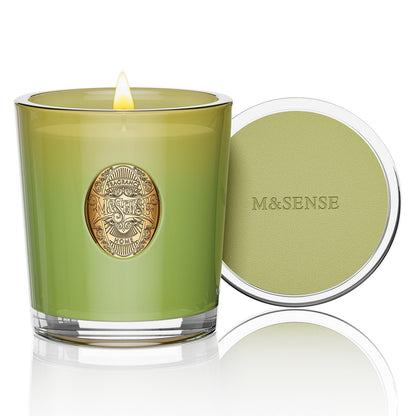 M&SENSE Natural Soy Candle| Eucalyptus Sage Green | 10.2 oz, 55H Burn | Luxury Scented Candle for Relaxation, Gifting, Home Décor |for Bedroom, Office, Party