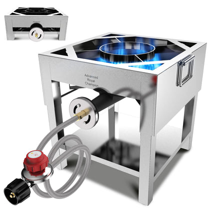 ARC Single Burner Propane Stove with Foldable Legs -Extra Large 17"Cubic,High-pressure 20PSI Stainless Steel Propane Burners for Outdoor Cooking Turkey Fry, Seafood Boil, BBQ, Homebrewing