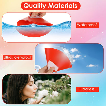 Douaowoc 24 Pieces 9 Inch Poly Spots, Anti-Slip Spot Markers Floor Spots, Waterproof Flat Filed Cones Poly Dots for Agility Drills, Basketball, Football Training, Sport Activities and Exercise