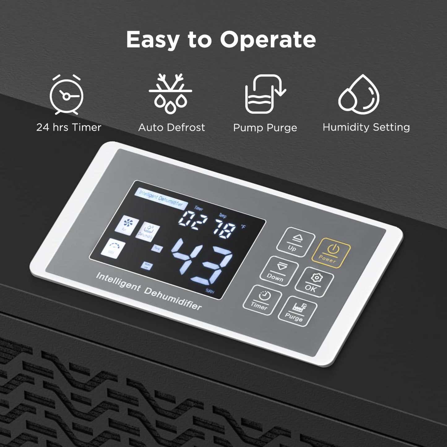 Moiswell 240 Pints Commercial Dehumidifier with Pump and Drain Hose for Basements and Large Spaces up to 8,500 Sq Ft, 5-Year Warranty