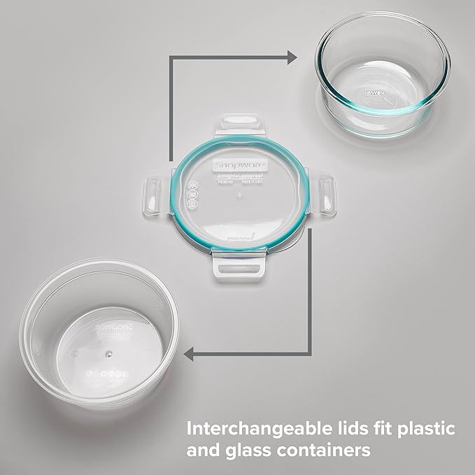 Snapware Total Solutions Plastic Food Storage Containers Set, Airtight &