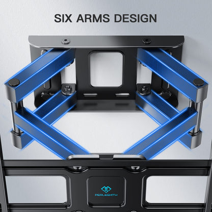 PERLESMITH TV Wall Bracket, Swivel Tilt for 26-70 Inch Flat & Curved TVs up to 45kg, Sturdy Wall Mount Max. VESA 400x400mm