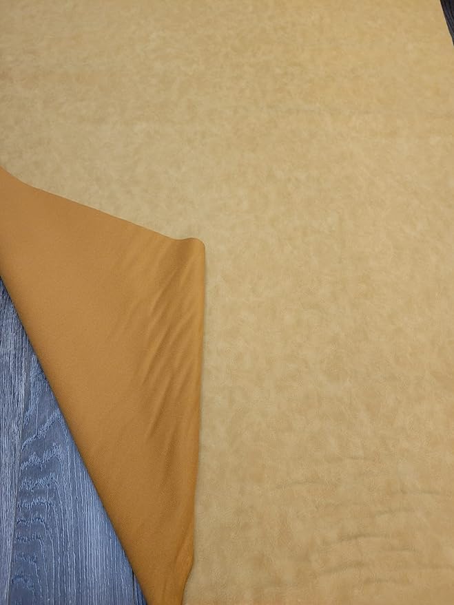 Wheat Nubuck Soft Faux Leather Fabric PU Leather by The Yard Synthetic Pleather
