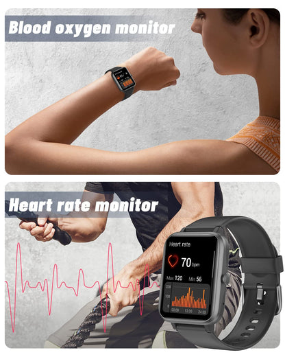 GRV Smart Watch Answer Dial Call,Smart Watches for Women Men with Heart Rate Monitor,Step Counter,Sleep Tracker,Sports Fitness Tracker Watch Call SMS Notification Smartwatch for Android iOS Phone