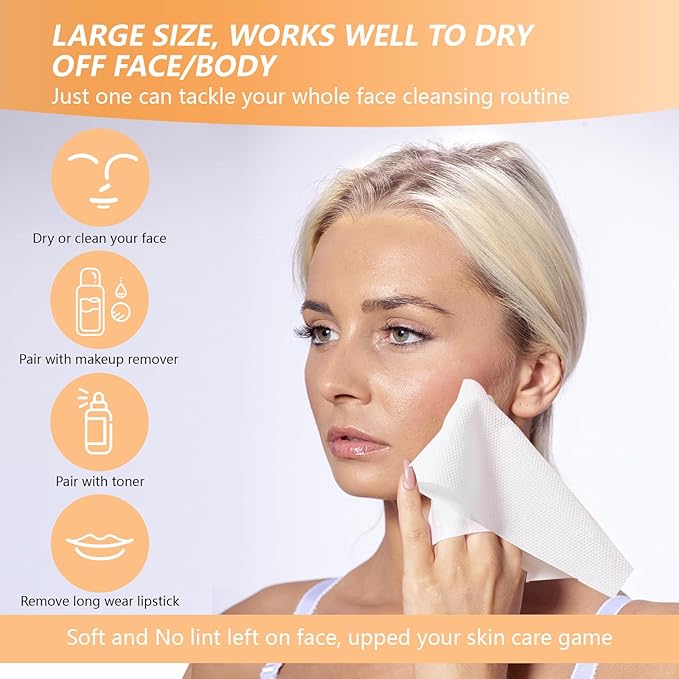 Disposable Face Towel with Bamboo Drawer Storage Box