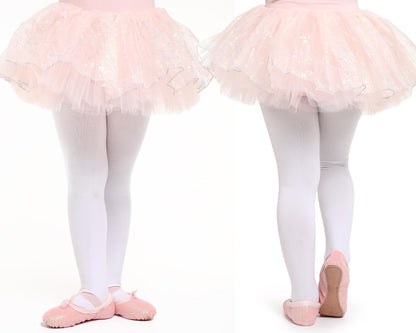 Ballet Shoes for Girls Glitter Ballet Dance Shoes Leather Dance Slippers Full Sole Ballet Dance Flats for Childrens Kids Toddler for Dance Performance Gymnastics Pink 7 Little Kid