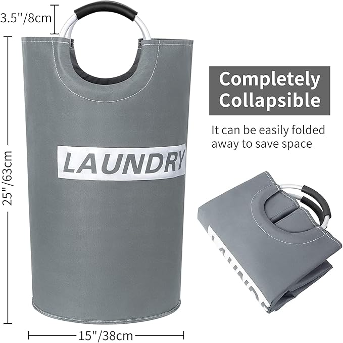 ZEROJETLAG 82L Large Laundry Basket Collapsible Hamper