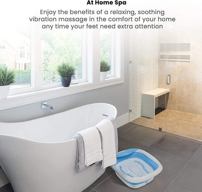 Homedics Compact Pro Spa Collapsible Footbath with Heat | Vibration Massage, ACU-Node Surface, Heat Maintenance | Improves Circulation, Soothe Tired Muscles, Collapsible Tub for Easy Storage