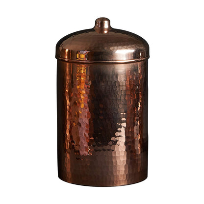Sertodo Copper Kitchen Canisters | Polished, 2 Quart Capacity | Elegant Functional Storage | Hammer Polished for Shine & Durability | Eco-Friendly Recycled Copper | Timeless Elegance for Your Kitchen