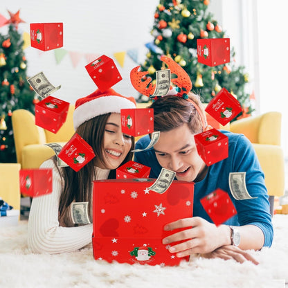 16pcs Surprise Gift Box Explosion for Money, Surprise Envelope Gift Box - Folding Pop-Up Explosion Box for Money, Surprise Pop Up Money Box for Merry (Red)