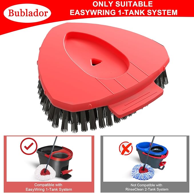 2 Pack Scrubber Mop Replace Head Compatible