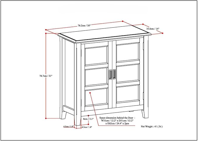 SIMPLIHOME Burlington Storage Cabinet