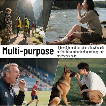 2PCS Brass Survival Whistles, 125dB Loud Emergency Whistle, Safety Whistle with Lanyard for Adults Hiking, Camping, Outdoor, Pet Training and Coaching