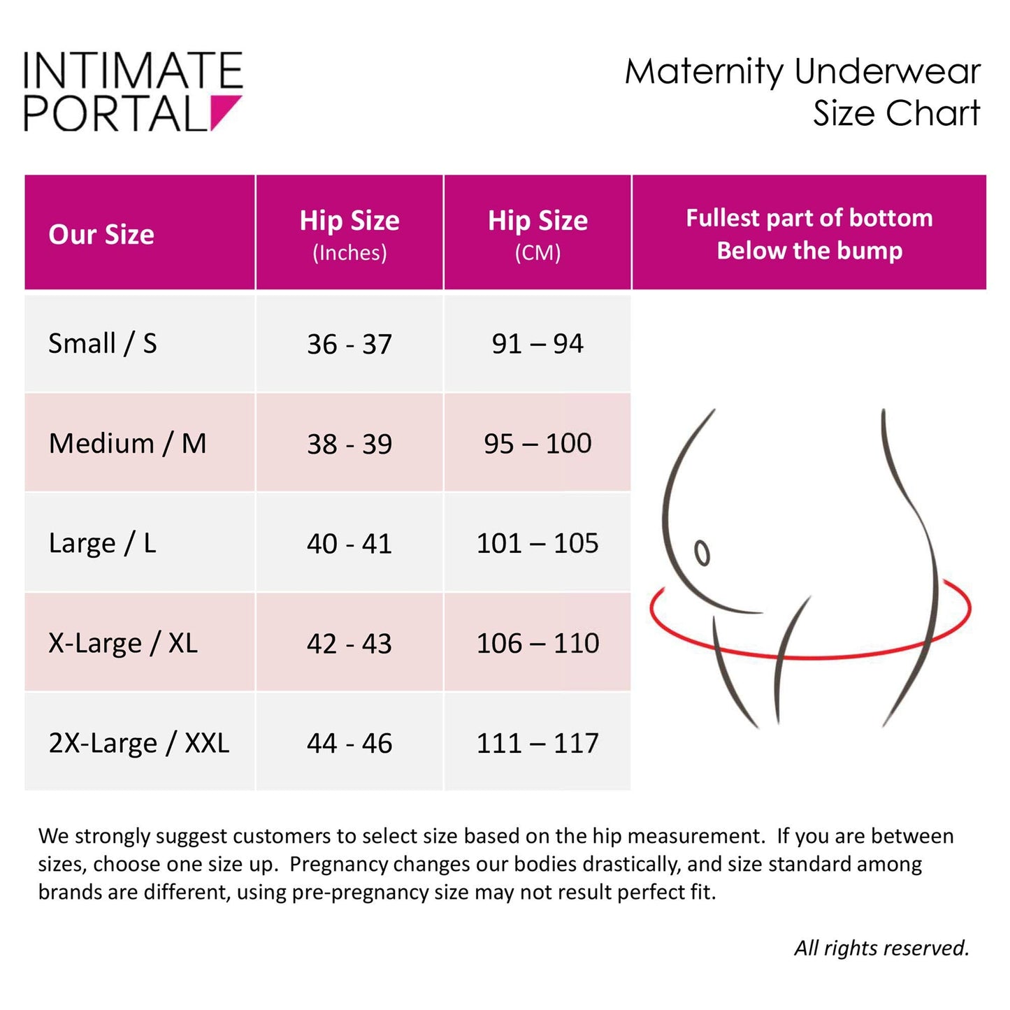 Intimate Portal Maternity Knickers Pregnancy Postpartum Underwear Foldable Cotton Pants 6-Pk Black XXL