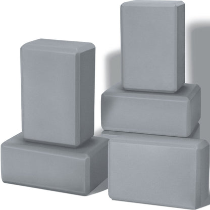 Wettarn 6 Pack Yoga Blocks 9 x 6 x 4 Inch Eva Foam Lightweight Non Slip Yoga Props for Yoga Pilates Stretching Meditation