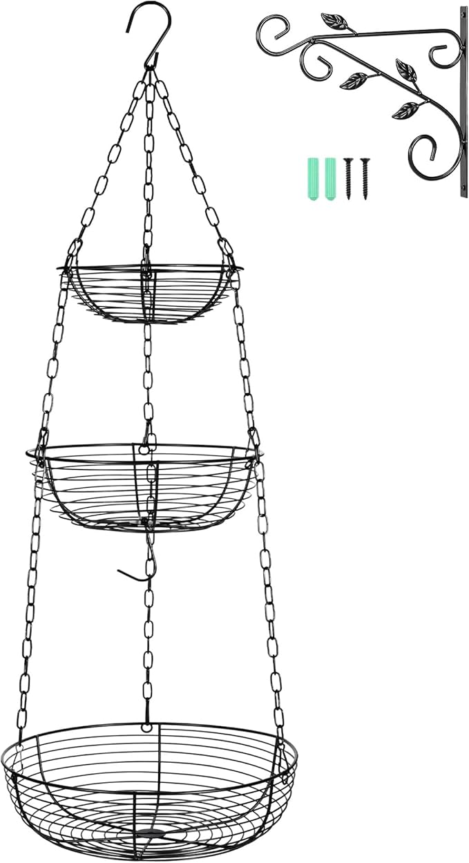 FANGSUN 3-Tier Hanging Fruit Basket