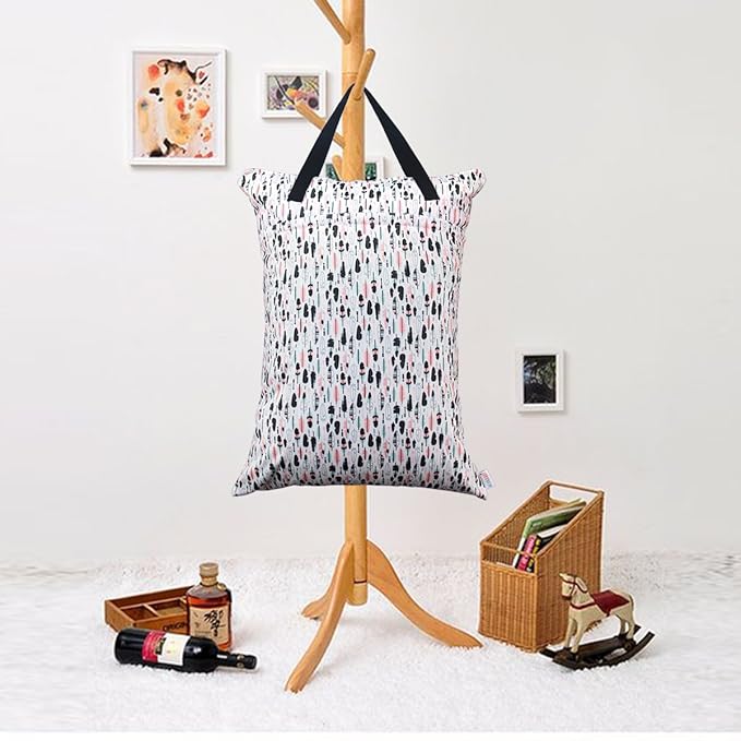 ALVABABY 2 Pack Large Wet Dry Bag Waterproof Hanging Cloth Diaper