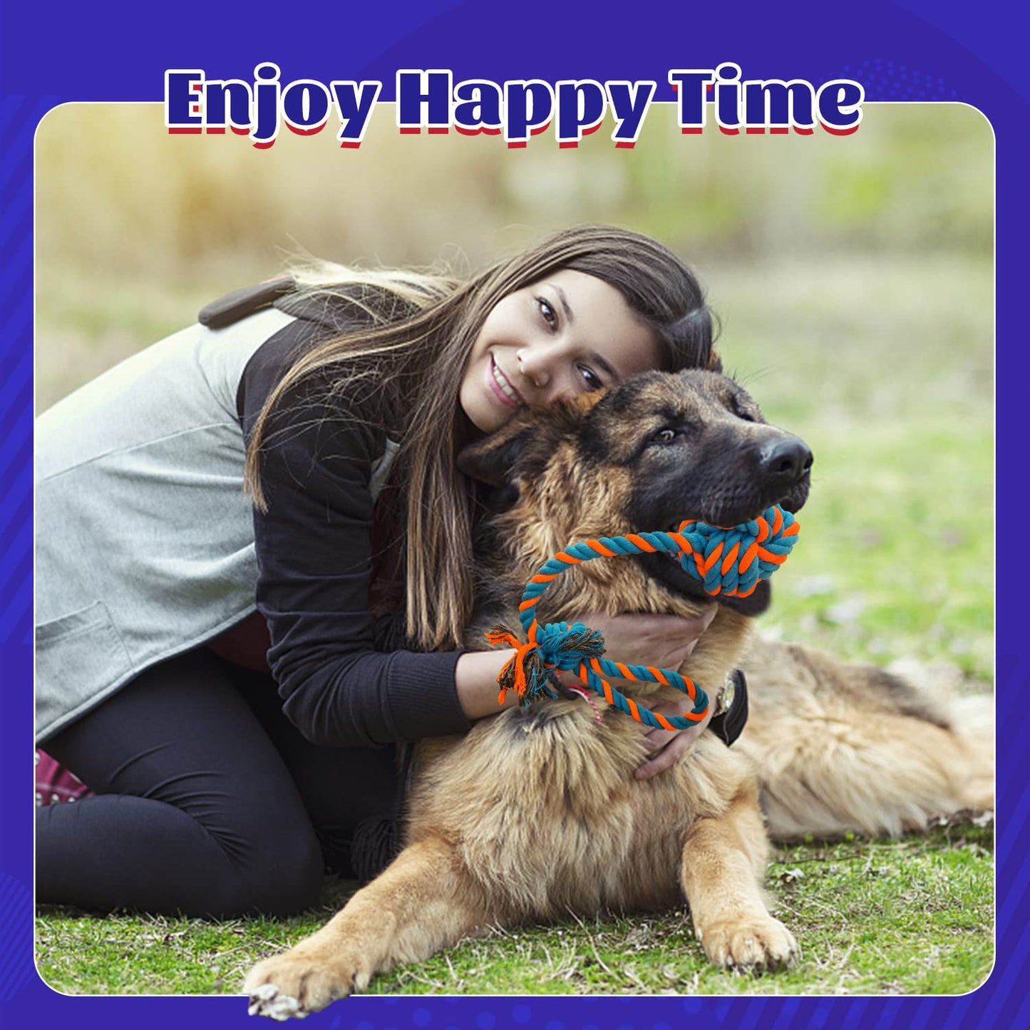 LARGE Dog Rope Toys (Extremely Durable and Strong) For Large And Medium Dog - EXTRA LARGE DOG TOYS For Aggressive CHEWERS - NEARLY INDESTRUCTIBLE - Sturdy Rope - Tug Of War Rope for Teething (5PCS)