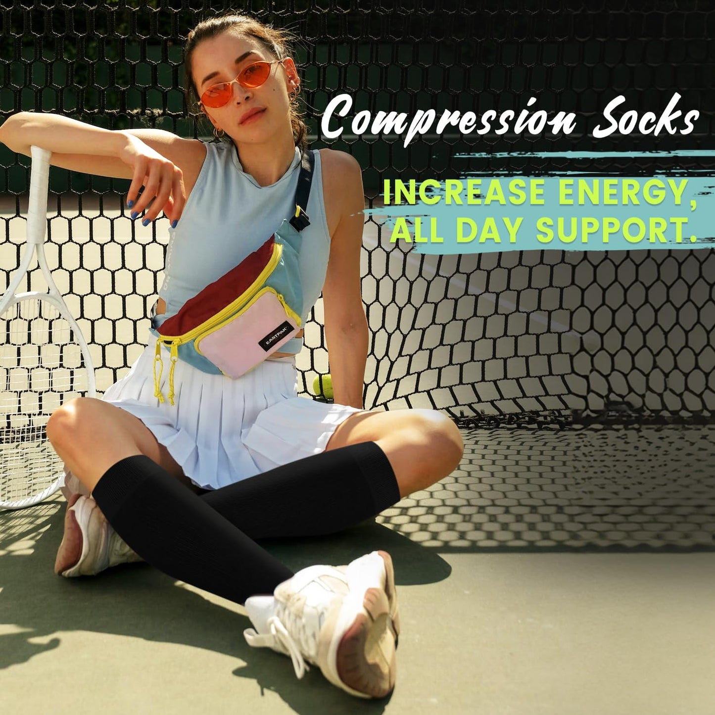 Iseasoo Copper Compression Socks For Men & Women Circulation-Best For Running Hiking Cycling 15-20 mmHg