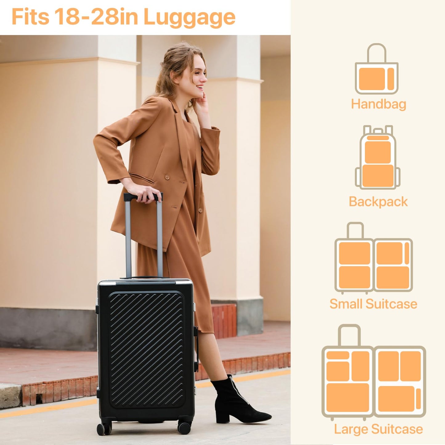 Chijoo 12-piece Packing Cubes Set (Beige), Packing Cubes for Suitcases, Travel Essentials