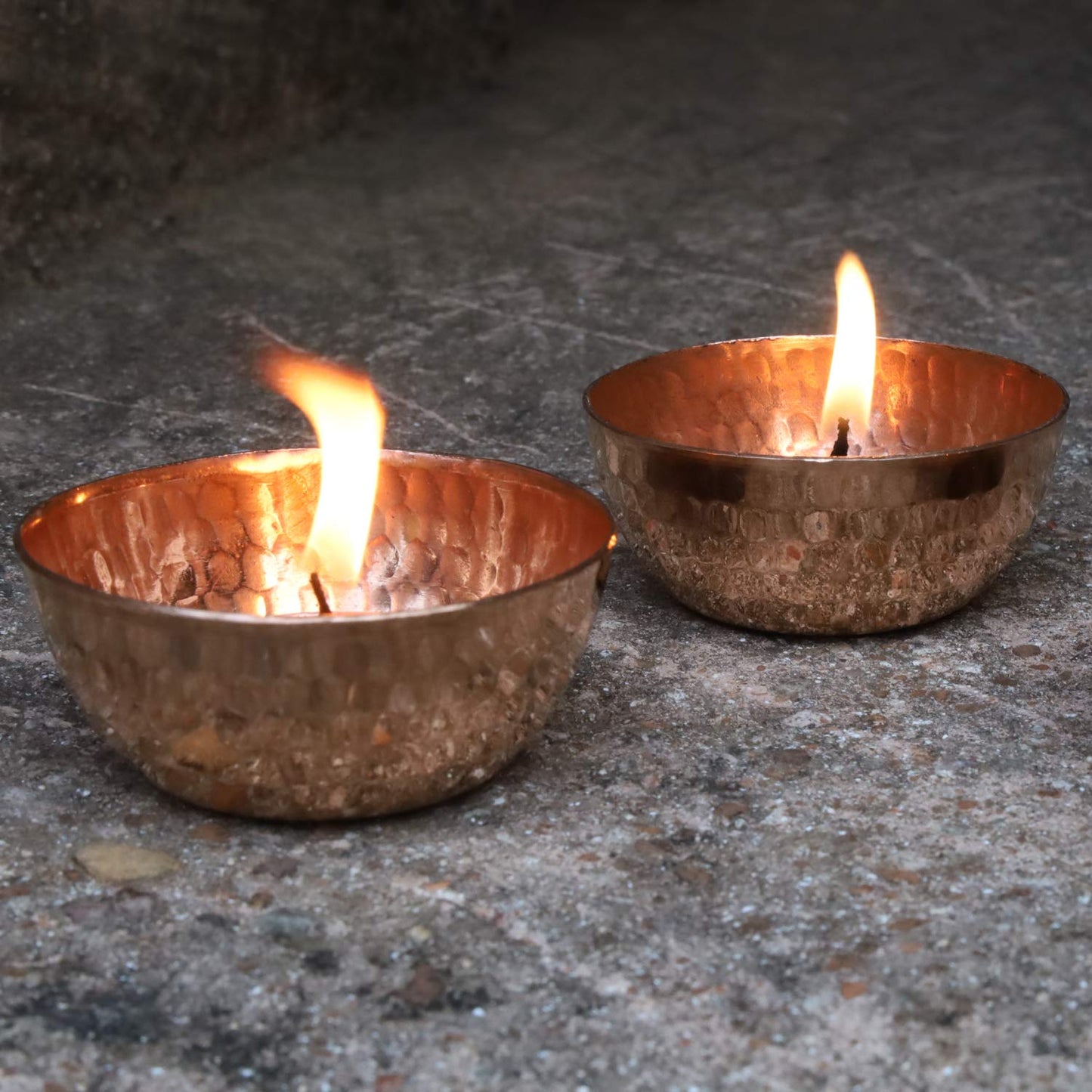 Handmade Hammered Copper Tea Light Holder Set of 3 Votive Holders -2.5X1 DH inches Party Decoration