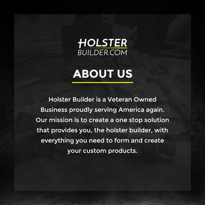 HolsterBuilder IWB Soft Holster Belt Loops - Holster Accessories with Dot Cap for Better Security, Heavy-Duty Belt Clip Works with 1.5" & 1.75" Belts - Kydex & Sheath Hardware Kit (Black)