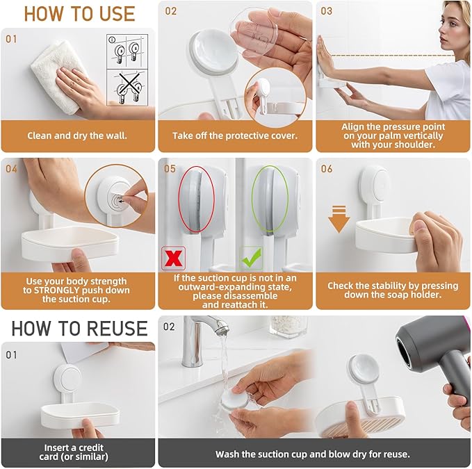 LEVERLOC Soap Holder Suction Cup