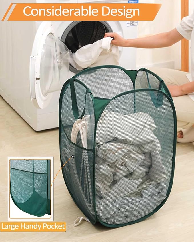 2 Pack Durable Collapsible Laundry Baskets