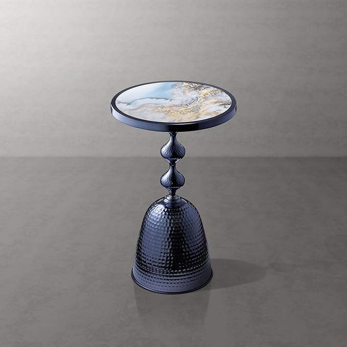 Homes: Inside + Out Halric Modern 25" Tall Round End Table